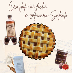 Box Merenda con Amaro Salento, farina di semola Senatore Cappelli e confettura extra di fichi per preparare una crostata tradizionale pugliese
